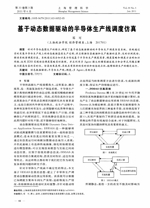 基于动态数据驱动的半导体生产线调度仿真