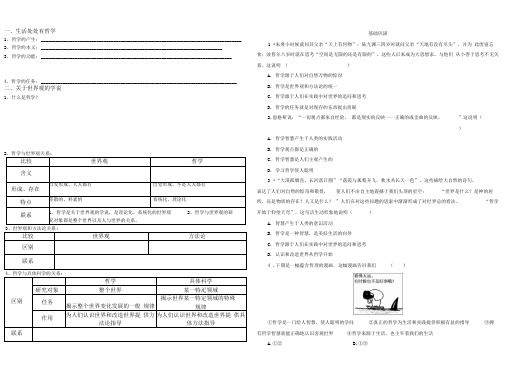 生活与哲学第一课知识点测试