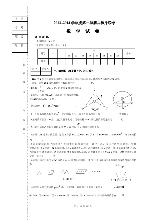 初中数学综合试题Microsoft Word 文档