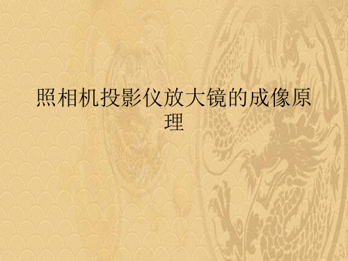 2021优选照相机投影仪放大镜的成像原理ppt