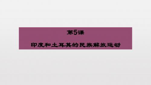 北师大版九年级历史下册第5课 印度和土耳其的民族解放运动课件(52张PPT)