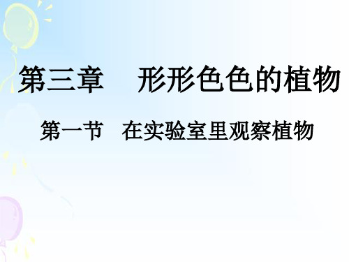 冀少版七年级生物上册在实验室里观察植物