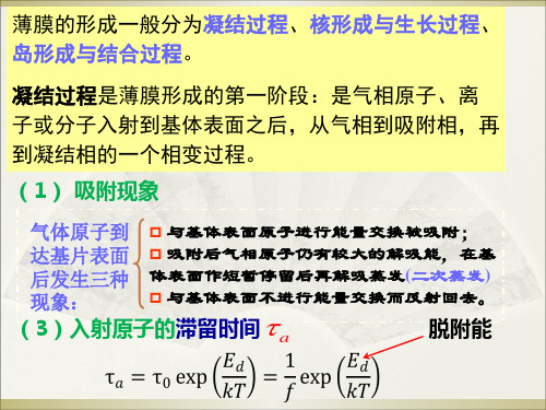 第4章 薄膜的形核与生长