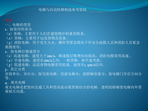 电梯与自动扶梯构造参考资料