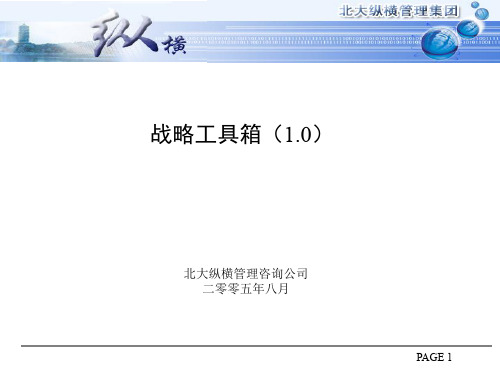 北大纵横战略工具库(通用)