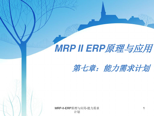 MRP-II-ERP原理与应用-能力需求计划课件