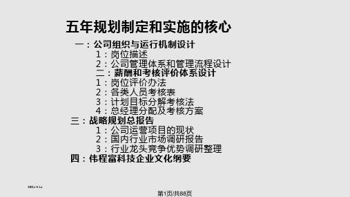 中小企业发展战略规划PPT课件