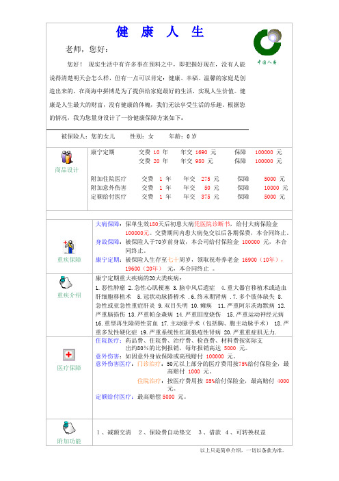 康定+意外+住院+综合+津贴