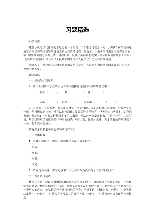 公开课教案教学设计课件语文版初中语文九下《小男孩》-(七)