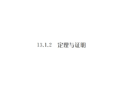 13. 定理与证明秋华师大版八年级数学上册习题PPT-完美课件
