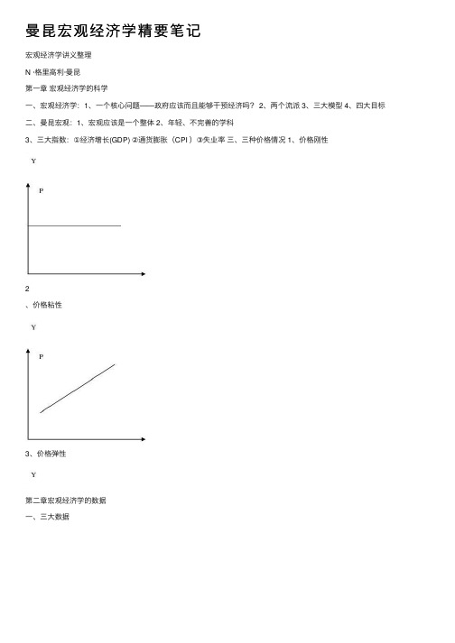 曼昆宏观经济学精要笔记