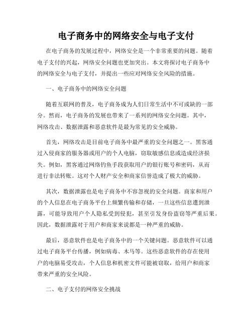 电子商务中的网络安全与电子支付