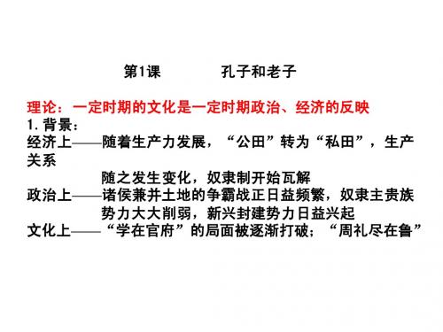 历史：第一单元《中国古代的思想与科技》复习课件(岳麓版必修三)