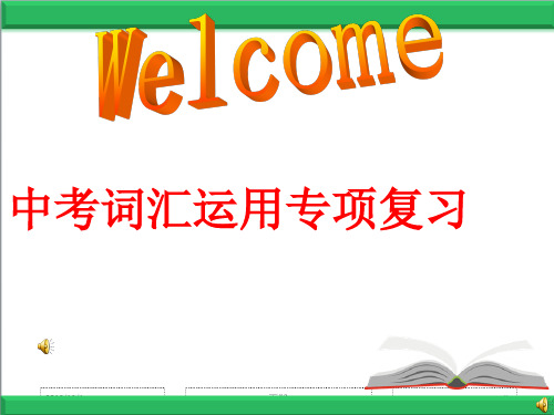 中考英语词汇专项复习公开课教学课件(共24张PPT)