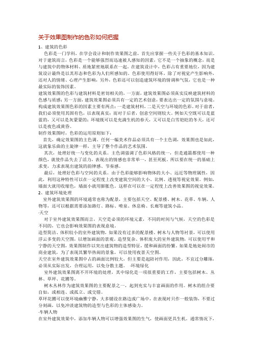 关于效果图制作的色彩如何把握