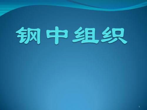 (参考课件)金相组织