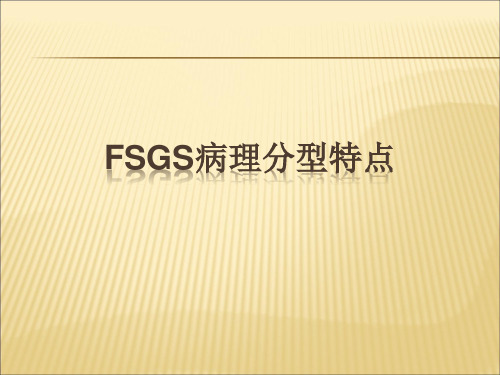 FSGS病理分型特点