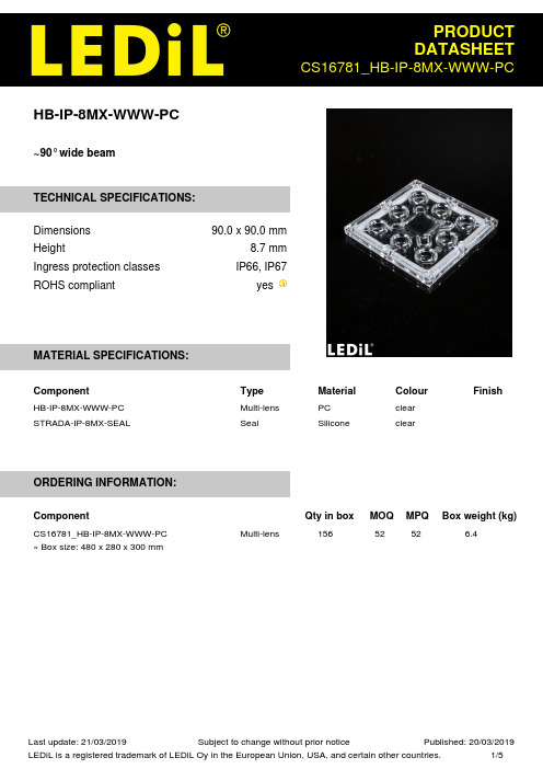 HB-IP-8MX-WWW-PC 多透镜产品数据表说明书