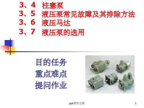 柱塞泵基本原理ppt课件