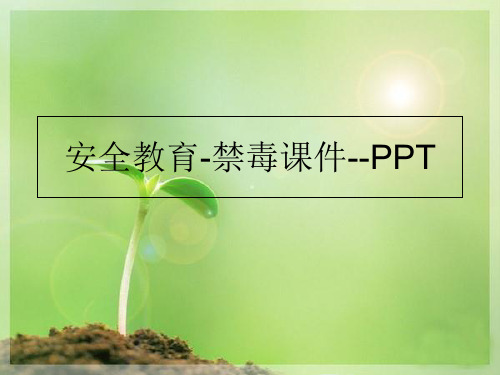 最新安全教育-禁毒课件--PPT精品ppt课件