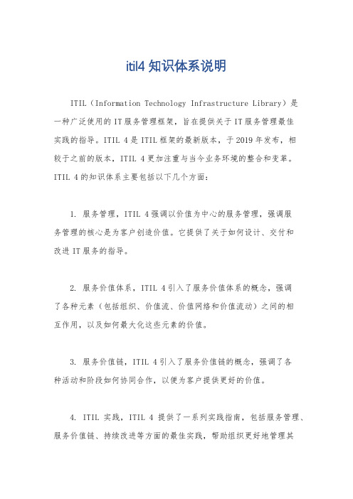 itil4知识体系说明