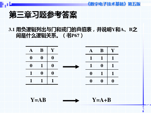 数电电子技术第三章习题参考答案