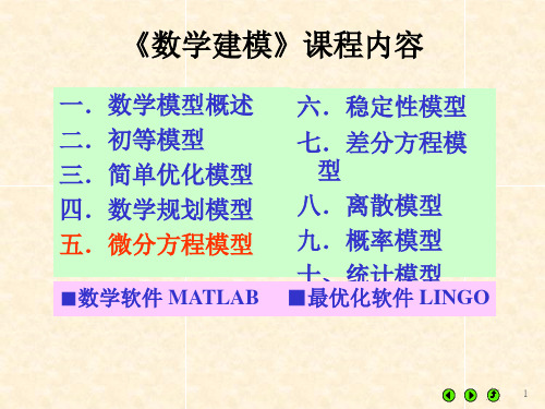 数学建模课程内容