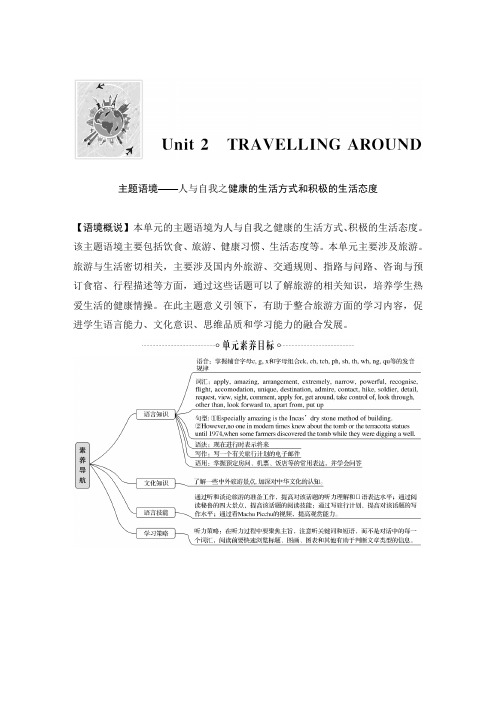 2019-2020版高中英语新教材人教必修第一册Unit 2 TRAVELLING AROUND：Section Ⅰ Listening and Speaking