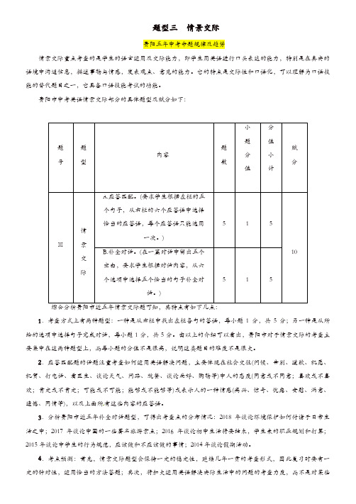 贵阳专版2019中考英语复习第3部分中考题型攻略篇题型3情景交际精讲检测