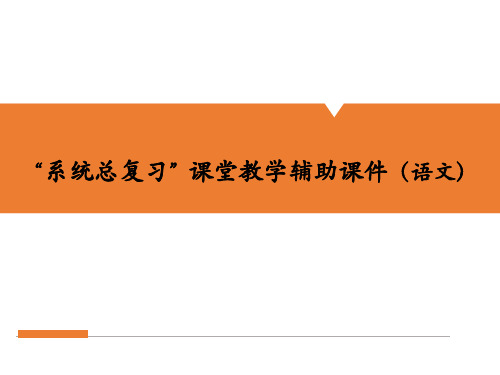 小升初语文系统总复习《专题六 口语交际与综合性学习》课堂教学辅助课件