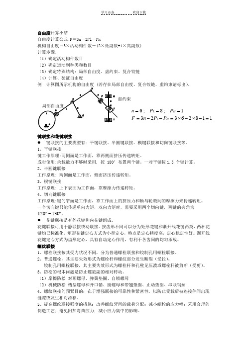 机械设计基础复习总结