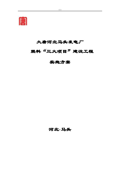 实施方案—大唐河发马头电厂燃料三大项目实施方案(定稿)教案