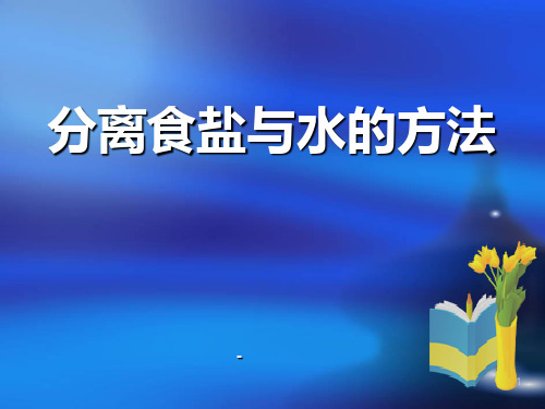 教科版四上二7分离食盐与水