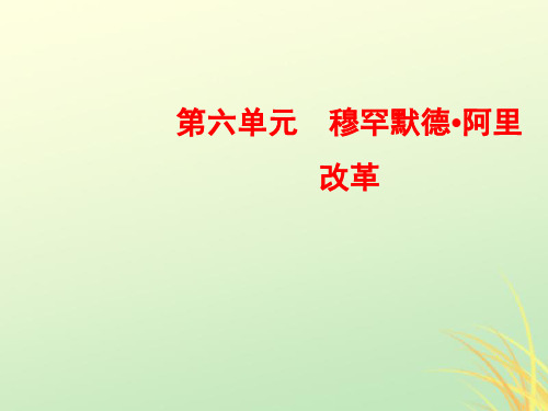 2018-2019学年高中历史 第六单元 穆罕默德