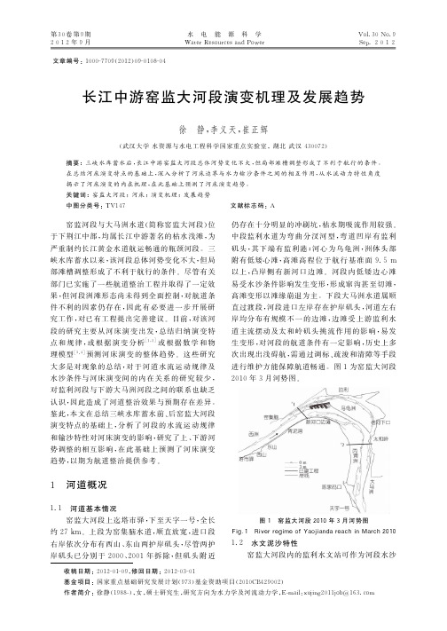 长江中游窑监大河段演变机理及发展趋势