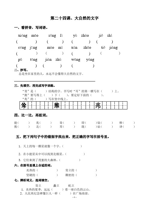 六语文上练24苏教版