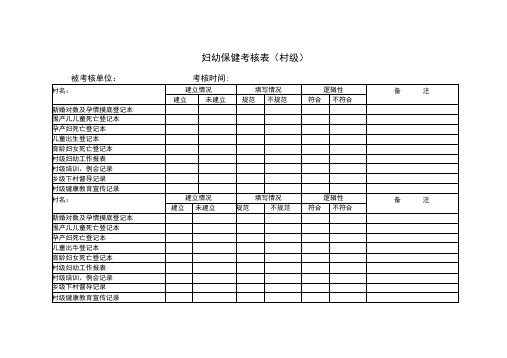 妇幼保健考核表(村级).docx