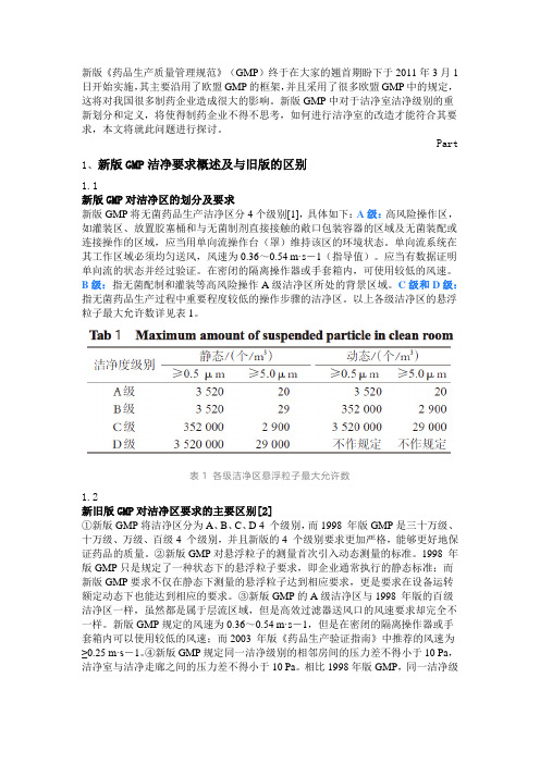 浅析新版《药品生产质量管理规范》标准下的洁净室改造