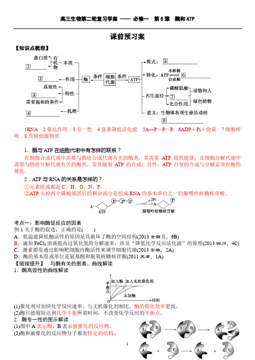 2015高三生物第二轮复习学案酶和ATP