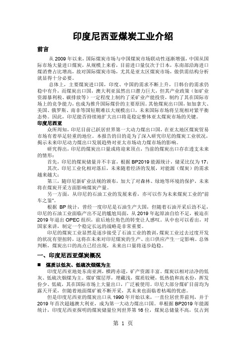 印度尼西亚煤炭工业介绍-8页文档资料