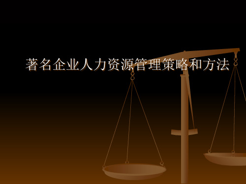 著名企业人力资源管理策略和方法(ppt 44页)