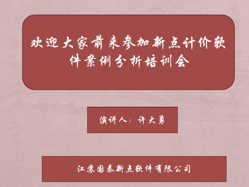 新点计价软件招投标案例分析