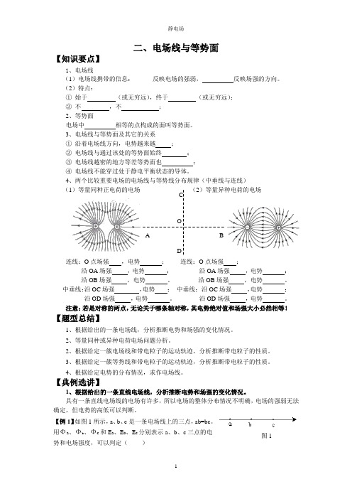 二、电场线与等势面