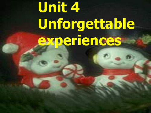 unit4 unforgettable experience PPT课件