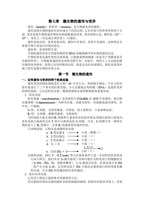 内大环境微生物学讲义07微生物的遗传与变异