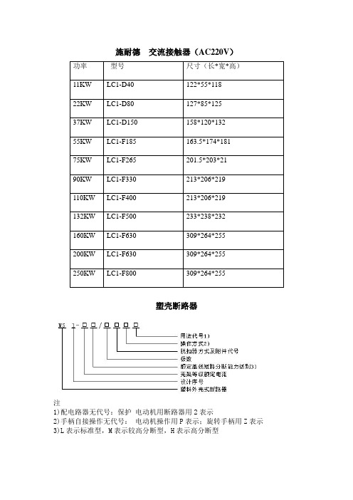 施耐德  交流接触器