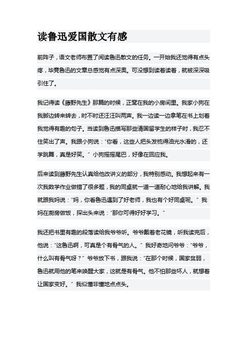 鲁迅爱国散文