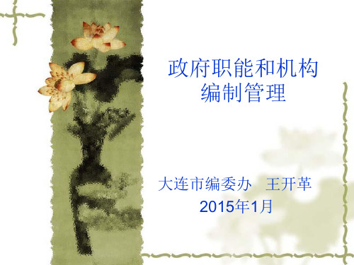 2016政府职能和机构编制管理