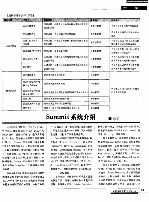 Summit系统介绍