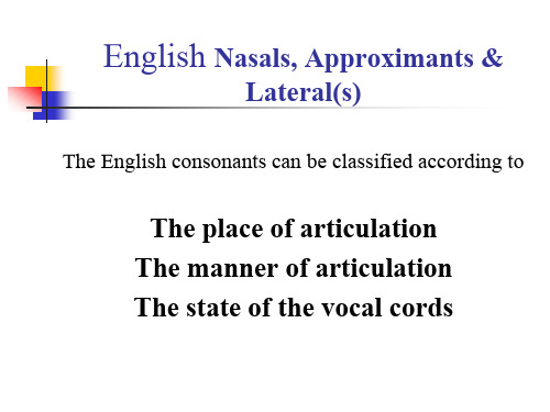 unit4EnglishNasalsApproximantsLaterals